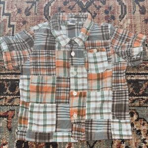 GAP Plaid Patchwork Kids Shirt